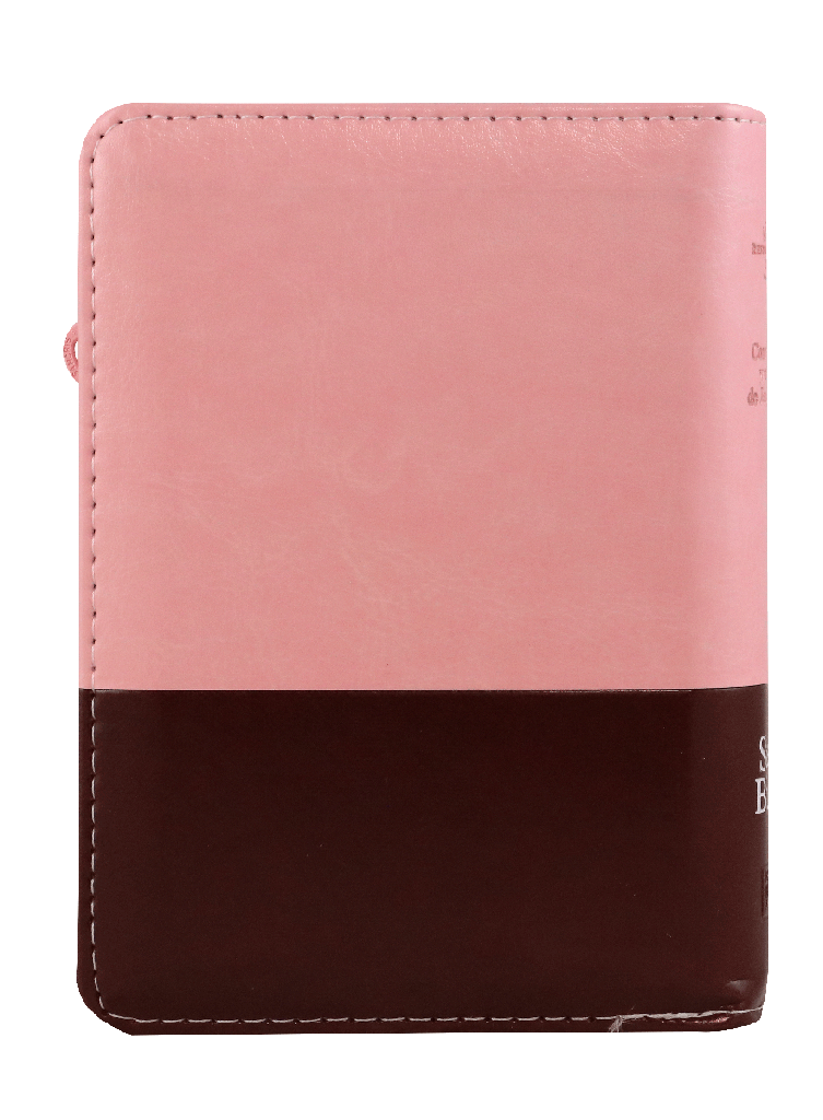 Biblia Reina Valera 1960 Letra Mediana 9 puntos Cierre Pjr Rosa Tamaño 10 x 14 cm