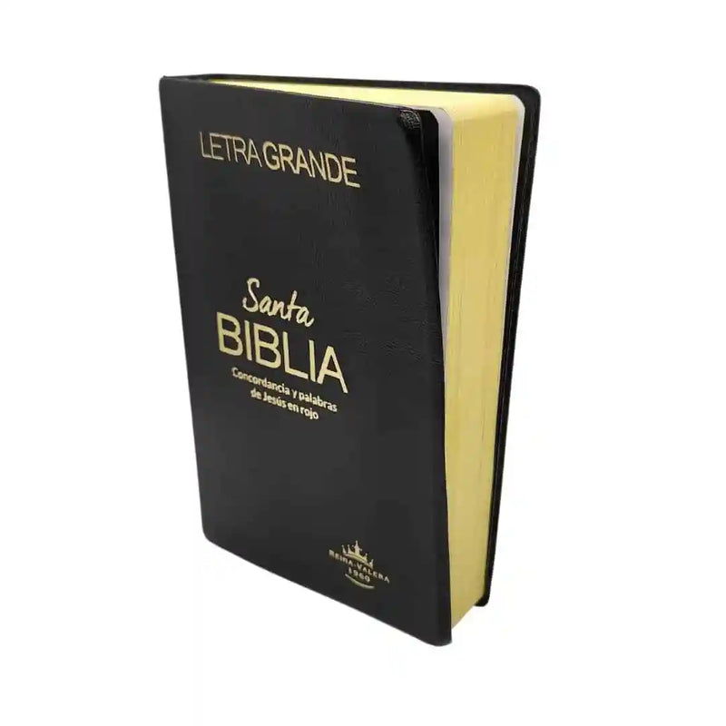 Biblia Reina Valera 1960 Letra 12 puntos 20.5 x 14 PJR Tapa Vinil Negro