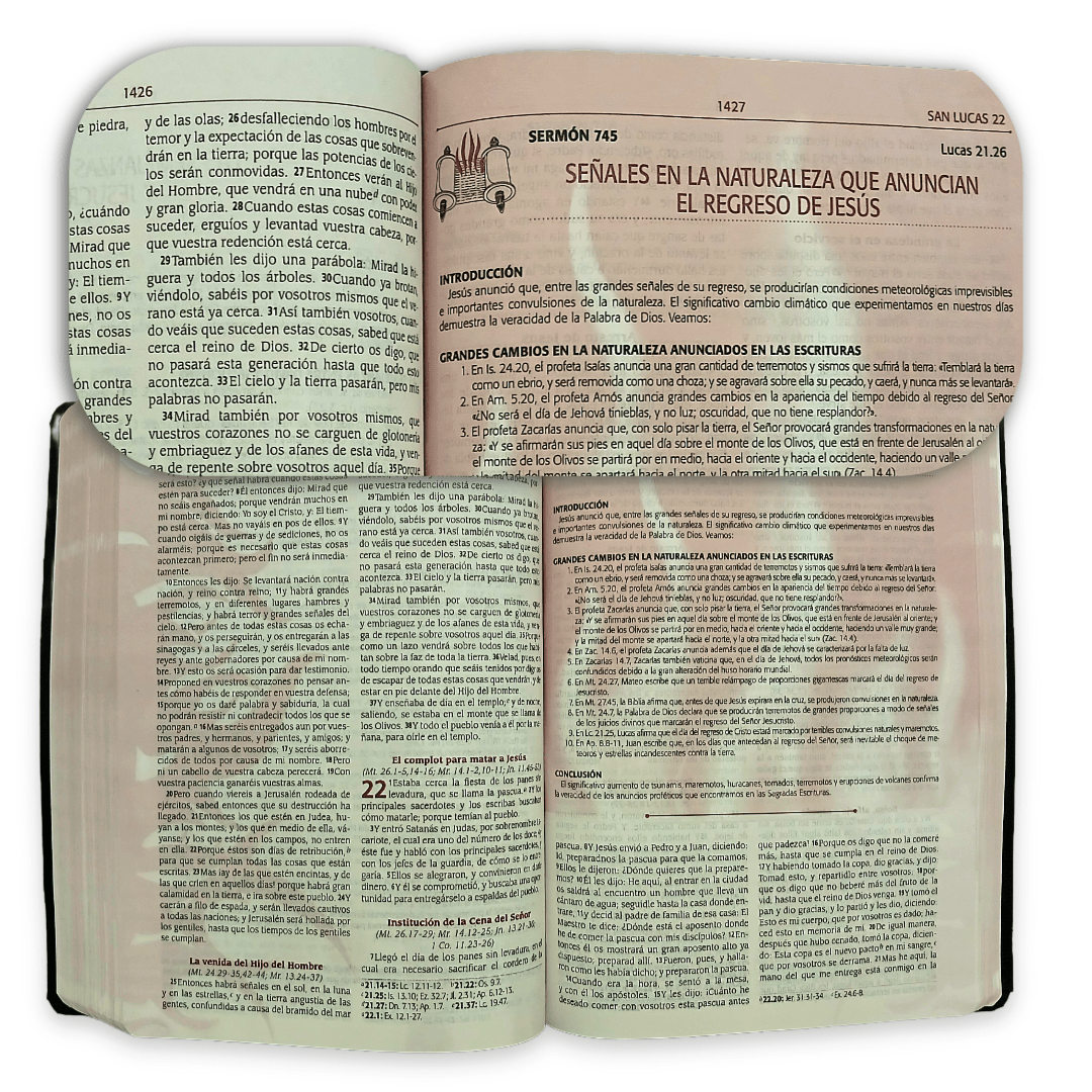 Biblia Reina Valera 1960 Letra Mediana (Mayor) para la predicación de Avivamiento Tapa PU Azul