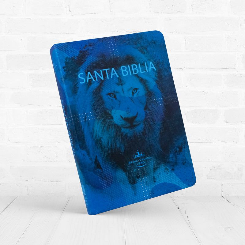 Biblia Reina Valera 1960 Letra Grande Leon Celeste Azul