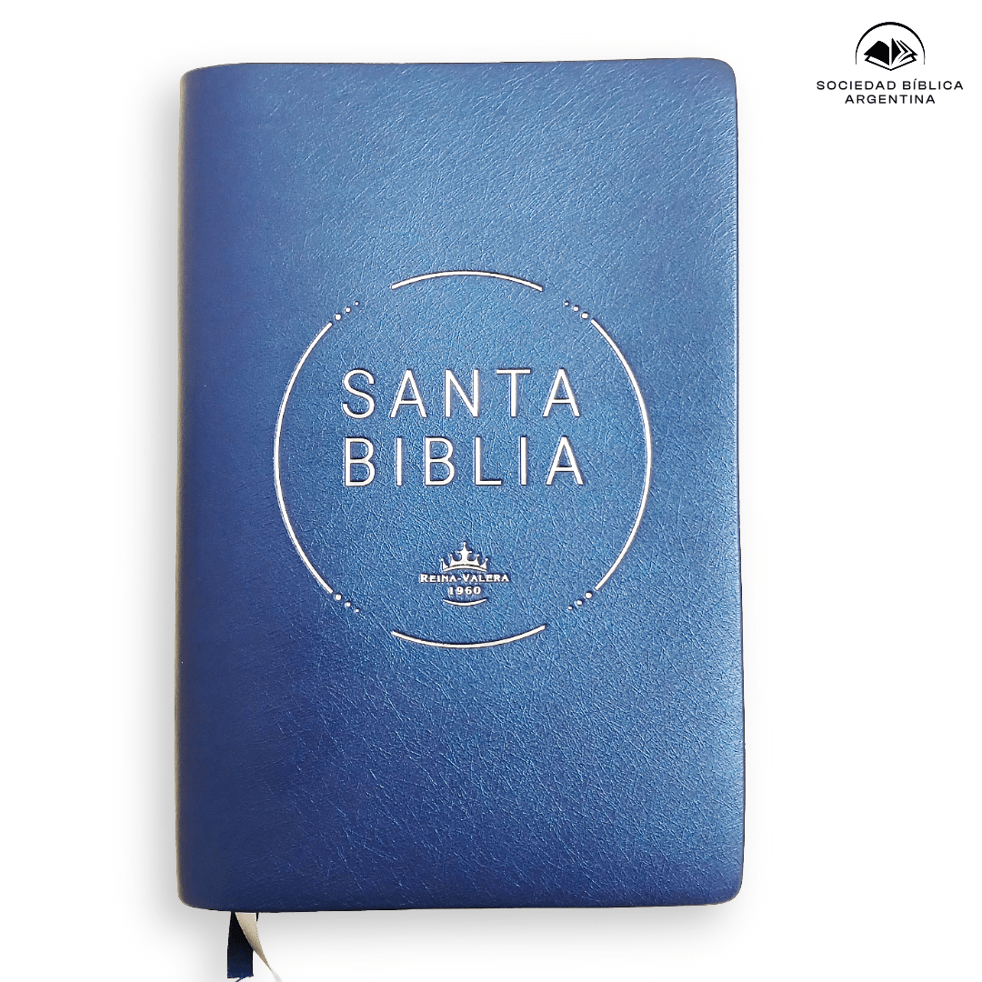 Biblia Reina Valera 1960 · Letra Grande · Económica · Palabras de Jesús en rojo · Tapa PVC azul