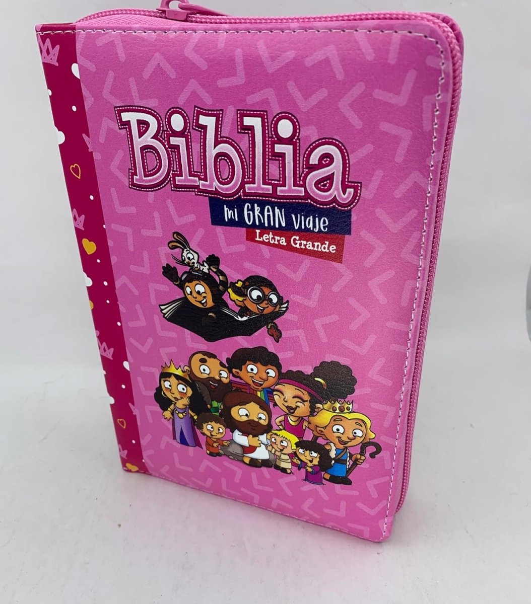Biblia Mi Gran Viaje 045 RVR60 Imitación piel con cierre Rosa