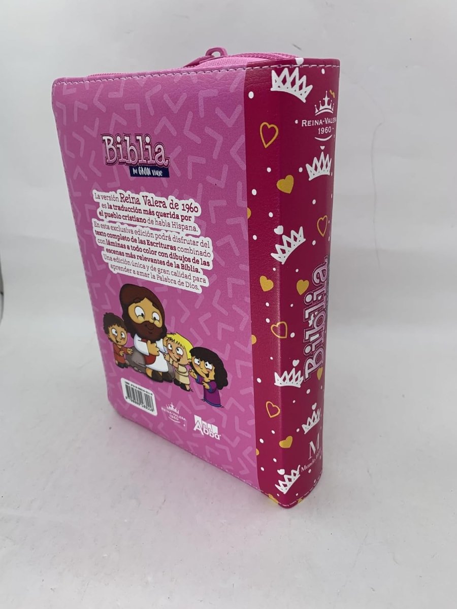 Biblia Mi Gran Viaje 045 RVR60 Imitación piel con cierre Rosa