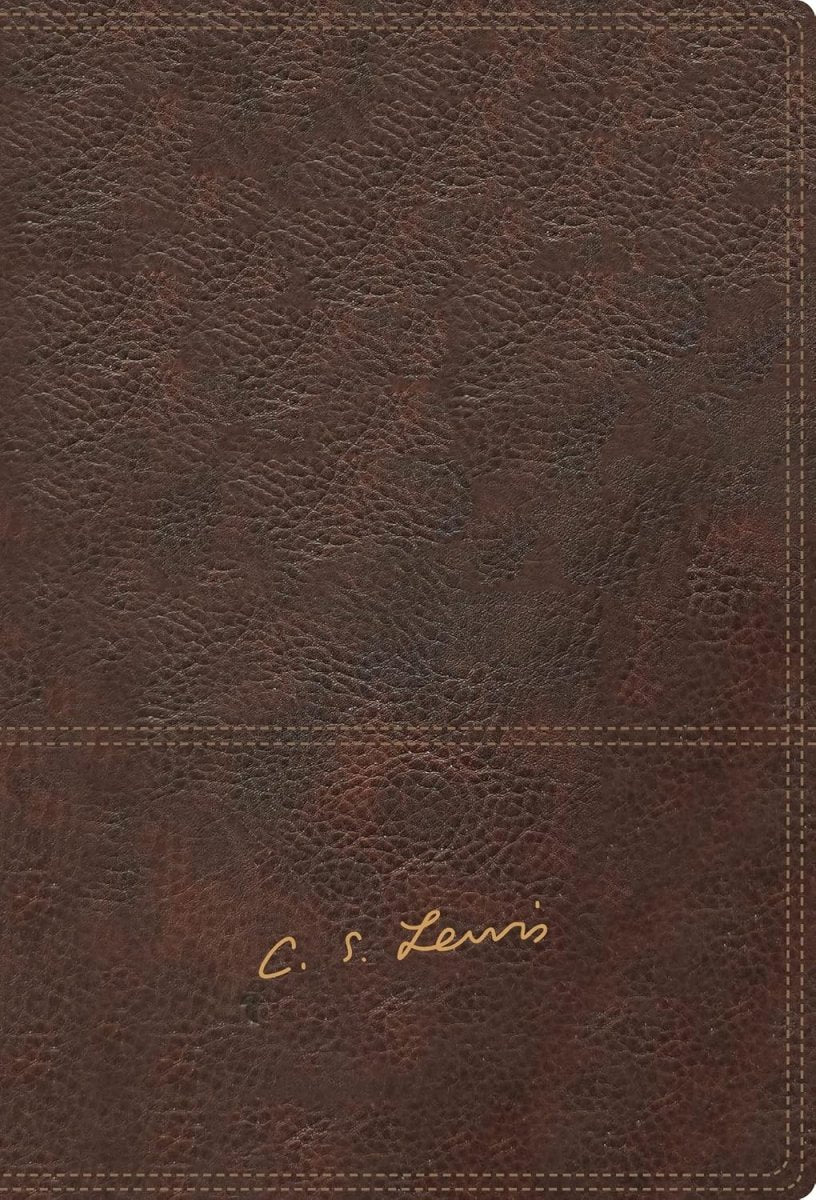 Biblia RVR Reflexiones De C. S. Lewis, Interior A Dos Colores, Leathersoft, Café