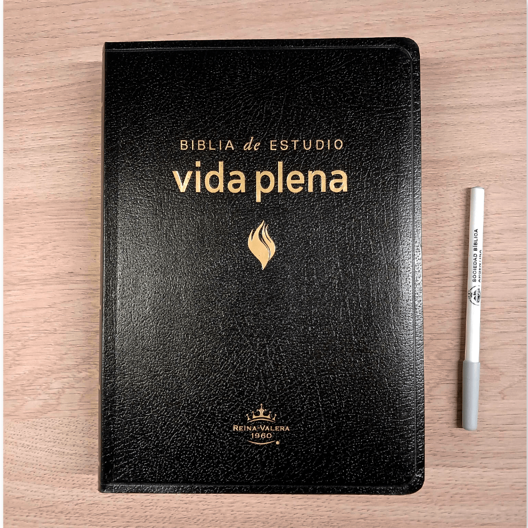 Biblia De Estudio Vida Plena Piel Reina Valera 1960