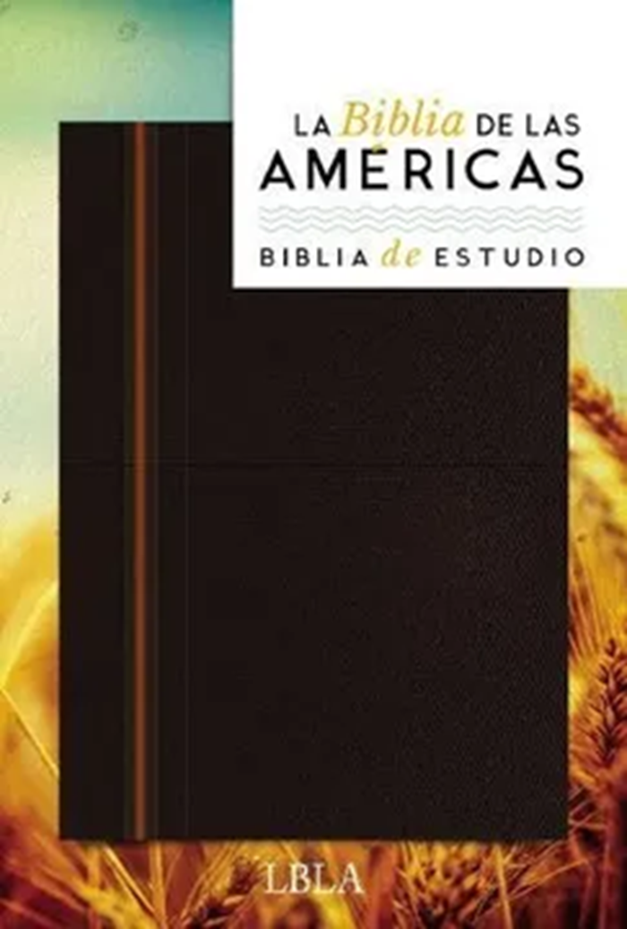 Biblia de las Americas de Estudio marrón Simil Cuero