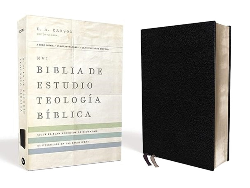 Biblia Nueva Versión Internacional De Estudio Teologia Biblica Tapa Pu Negro