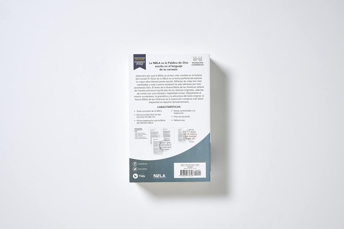 Biblia Nueva Biblia De Las Américas (NBLA) Económica, Letra 10 Pt, 14×21, Tapa Rústica