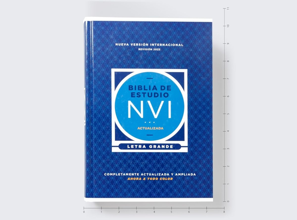 Nvi, Biblia De Estudio Actualizada, Revisión 2022, Letra Grande, Tapa Dura, Interior A Color, Palabras De Jesús En Rojo