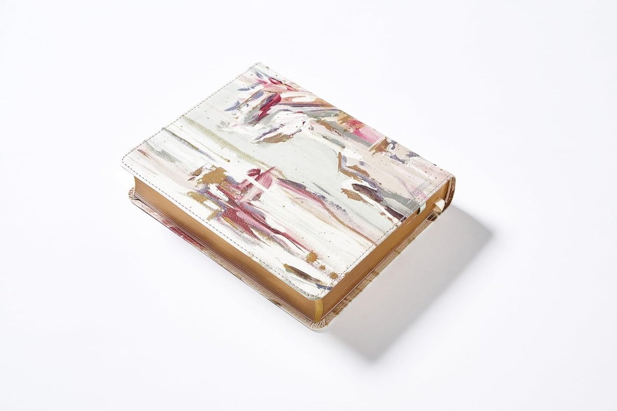 Nbla, Santa Biblia, Edición Artística Ilustrada, Leathersoft, Multicolor/Crema, Palabras De Jesús En Rojo