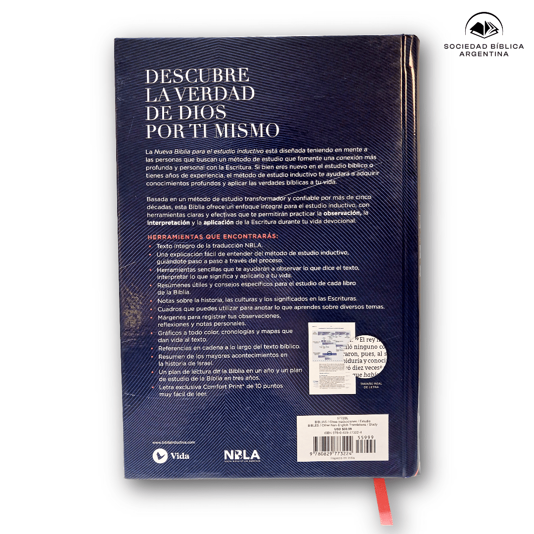 NBLA Biblia para el Estudio Inductivo Tapa dura