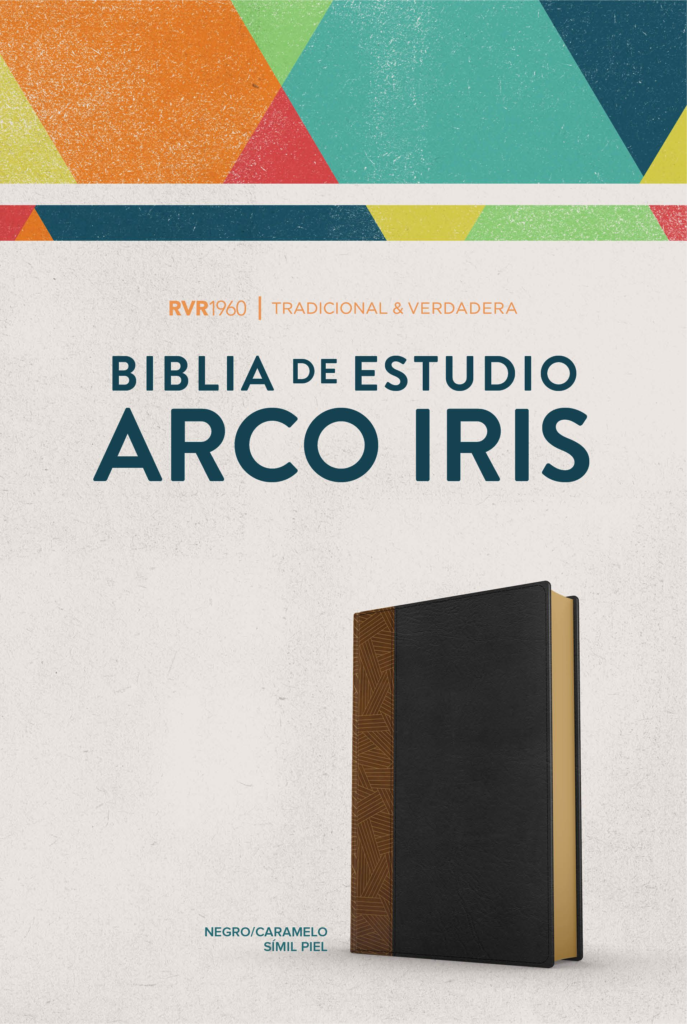 Biblia Reina Valera 1960 Biblia De Estudio Arcoiris Tostado/Negro Simil Piel B&H - Lifeway