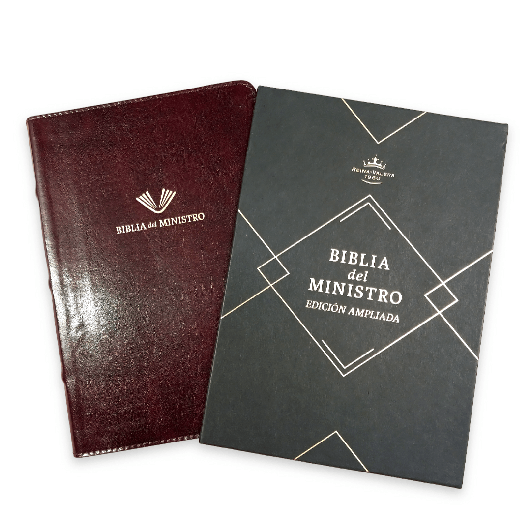Biblia Reina Valera 1960 Biblia Del Ministro Edicion Ampliada Caoba Piel Fabricada B&H - Lifeway