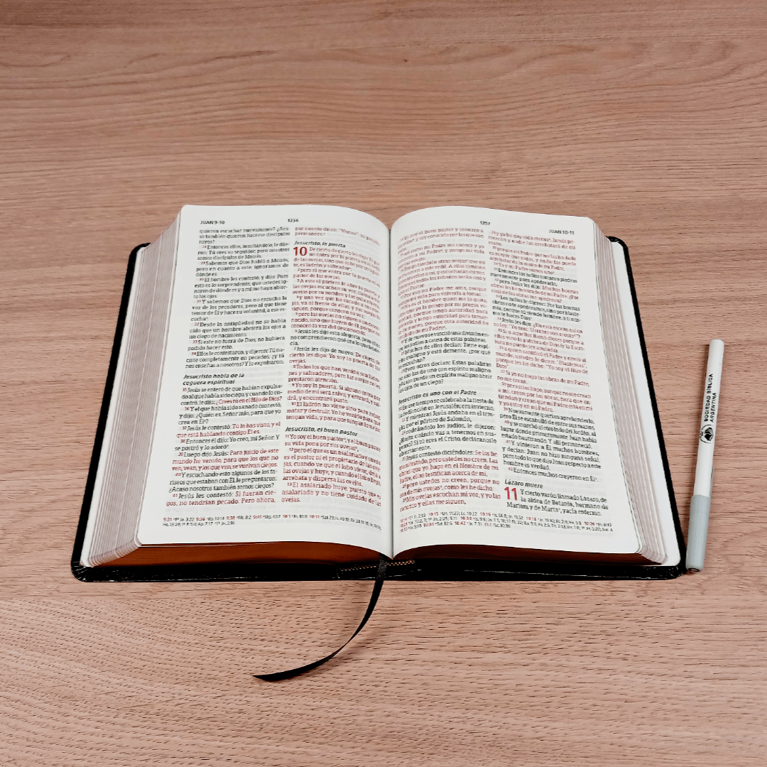 Biblia Peshitta Imitacion Piel Y Palabras De Jesús En Rojo