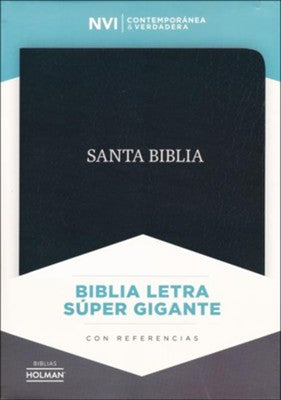 Biblia Nueva Versión internacional Letra Super Gigante Negra Piel Indice