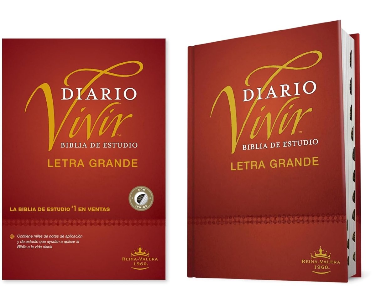 Biblia Reina Valera 1960 de Estudio Diario Vivir Letra Grande PJR Indice Tapa Dura
