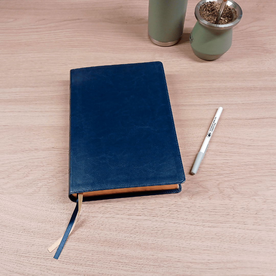 Biblia Nueva Traducción Viviente Letra Mediana 11 p PJR Edición Clásica Azul