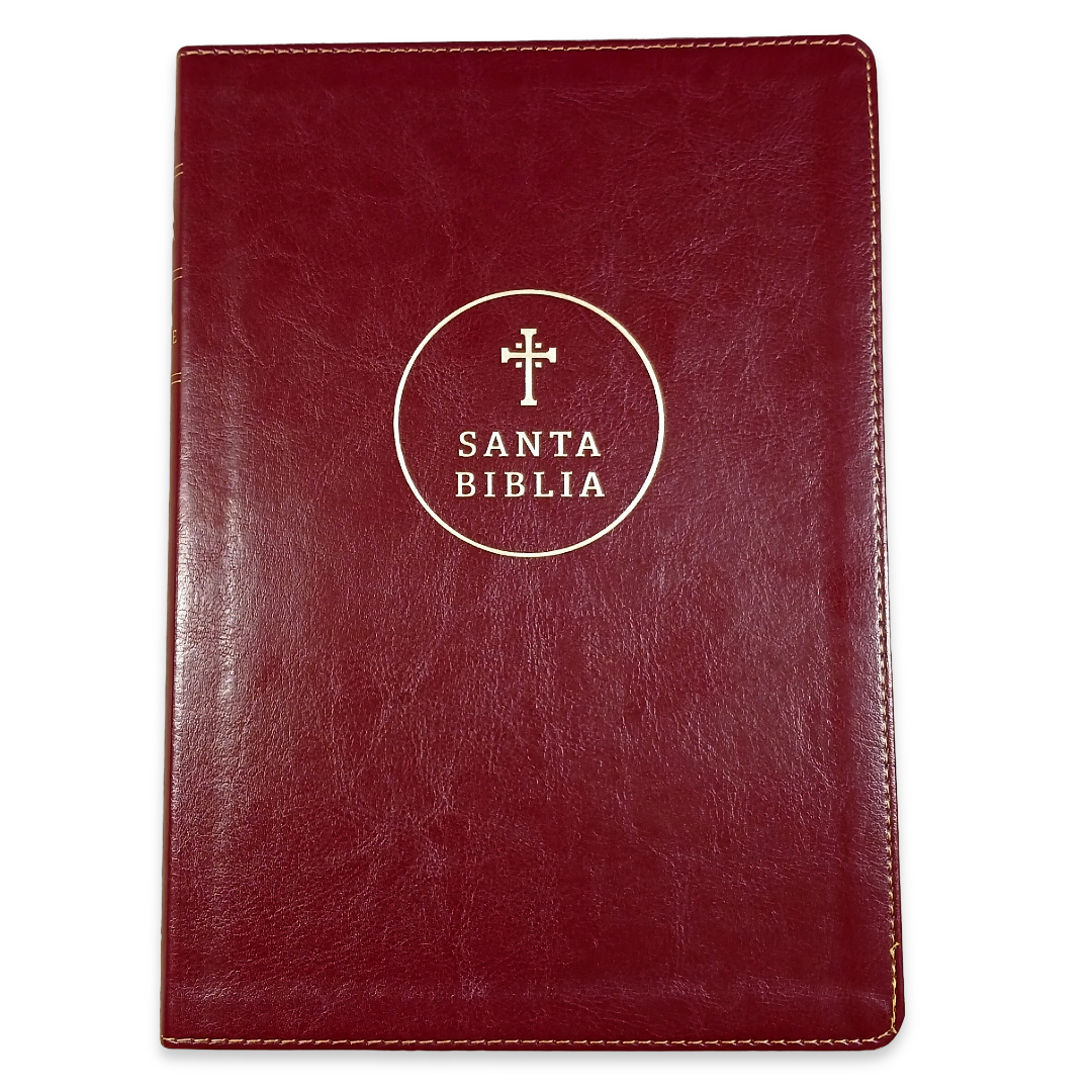 Biblia Reina Valera 1960 Letra Grande PJR Tapa PU Marrón Rojizo