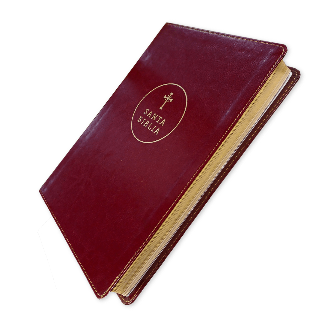 Biblia Reina Valera 1960 Letra Grande PJR Tapa PU Marrón Rojizo