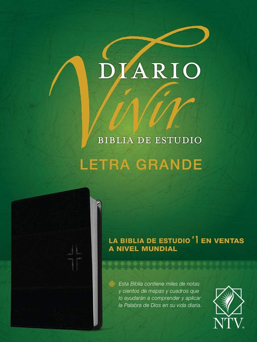 Biblia De Estudio Del Diario Vivir NTV Letra Mayor Negro