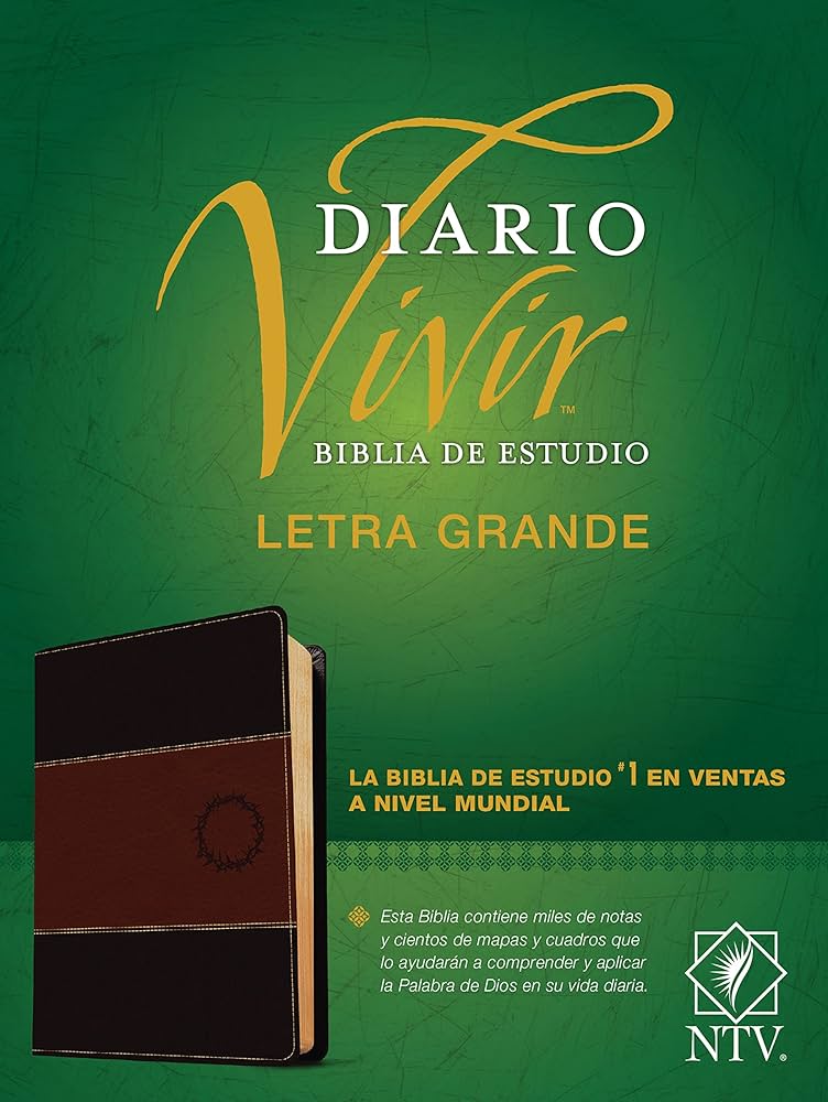 Biblia De Estudio Del Diario Vivir NTV Letra Mayor 2 tonos