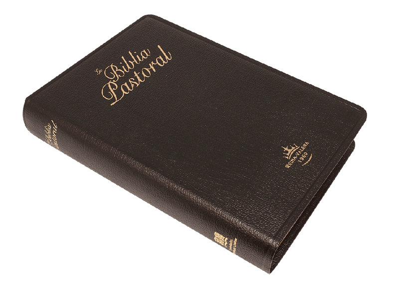 Biblia Pastoral Negra Cuero Legítimo Reina Valera 1960