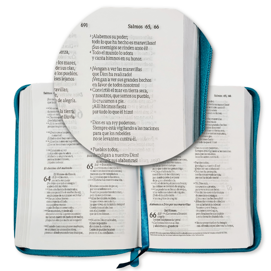 Biblia Mediana Cierre Letra Mayor Turquesa Lenguaje Actual