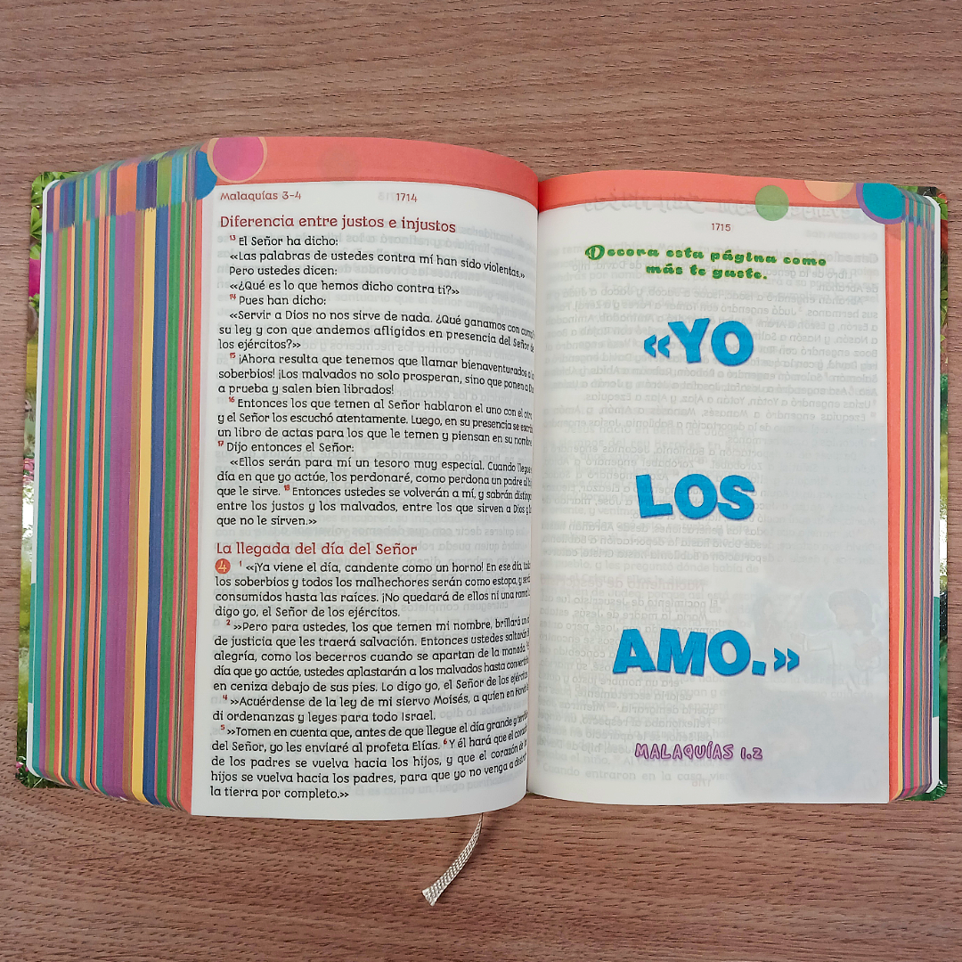 Biblia Siempre Conmigo Reina Valera Contemporánea – Tapa Dura, Palabras de Jesús en Rojo, Letra 9 Puntos