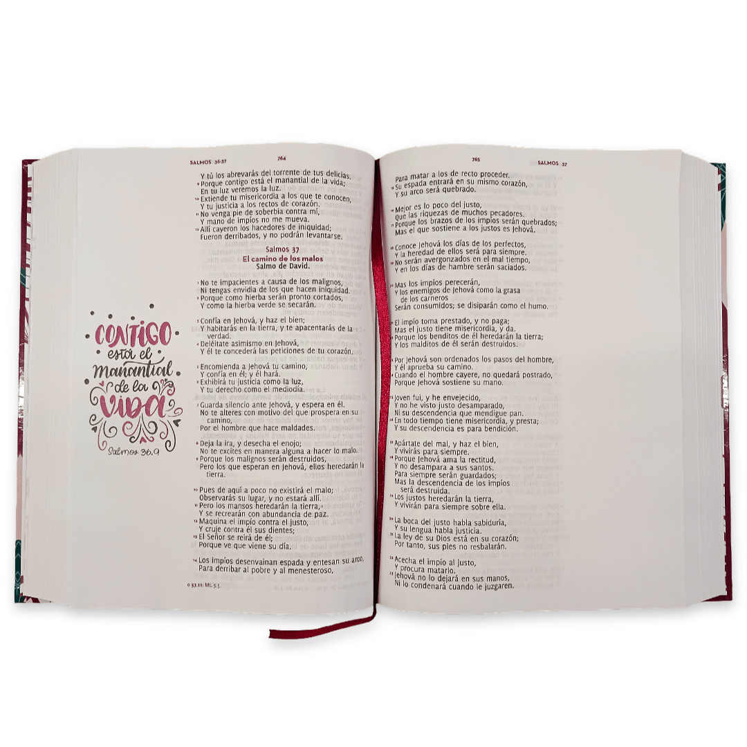 Biblia Reina Valera 1960 Adoro Flores Letra Grande 12 Puntos Tapa Dura