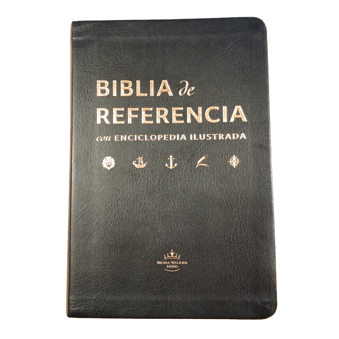 Biblia De Referencia con enciclopedia Ilustrada RVR 1960, imitación piel Negro