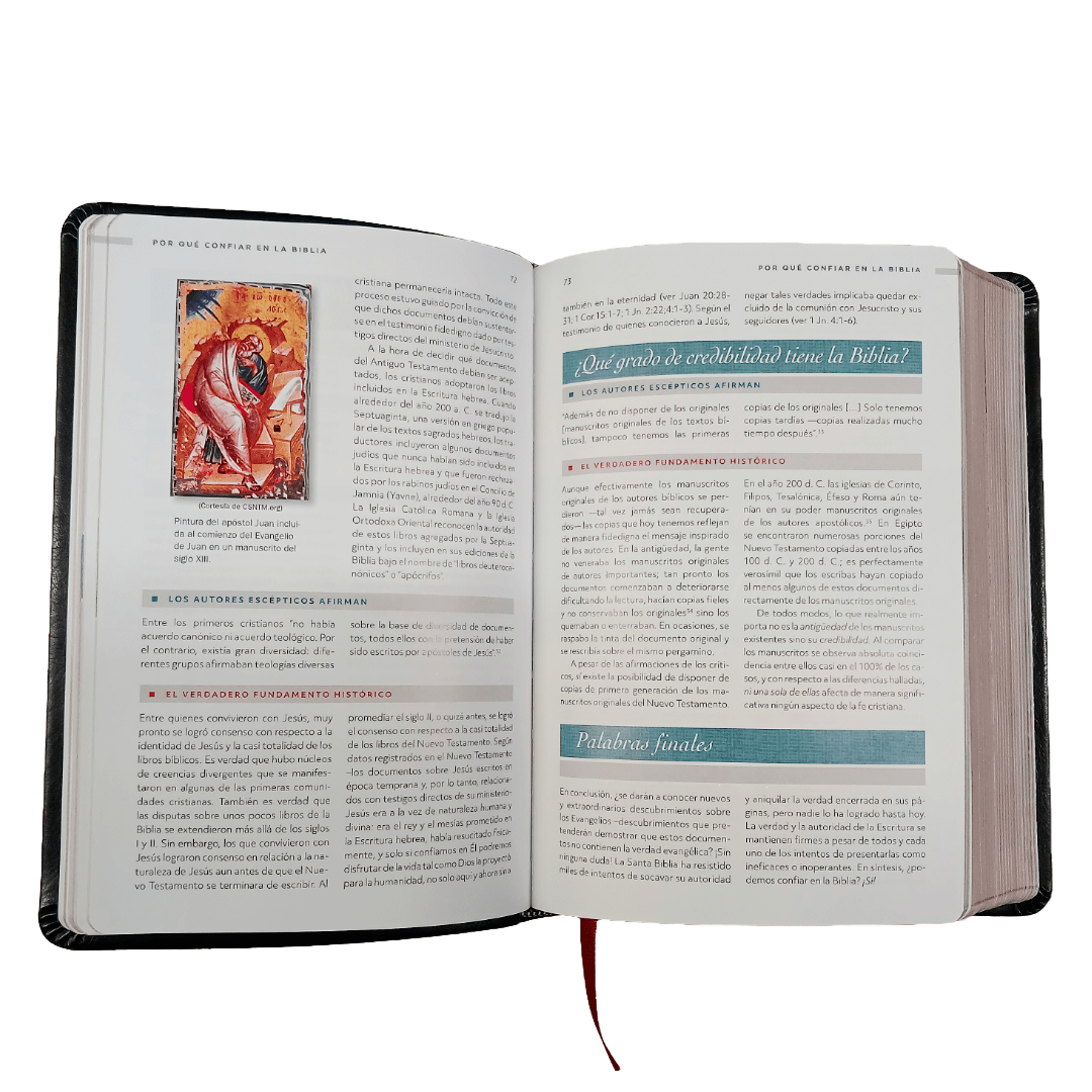 Biblia De Referencia con enciclopedia Ilustrada RVR 1960, imitación piel Negro