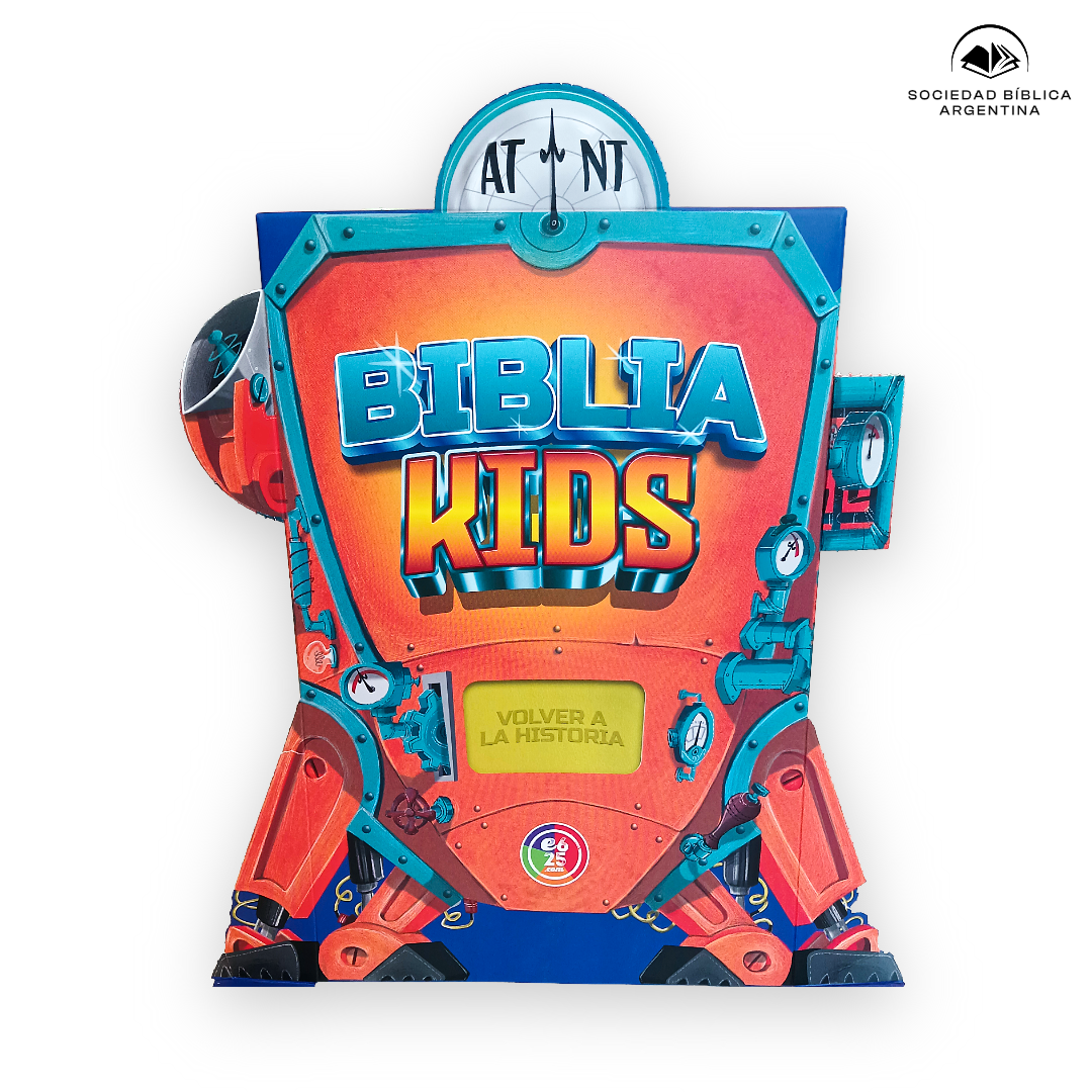 Biblia Kids: Volver a la Historia Nueva Traducción Viviente Imitación piel Amarillo