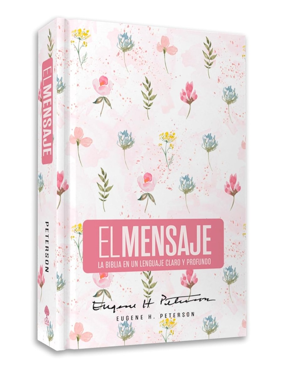 Biblia El Mensaje, Letra 9,5 Pt, 14,5×22, Tapa Dura, Rosa Floral