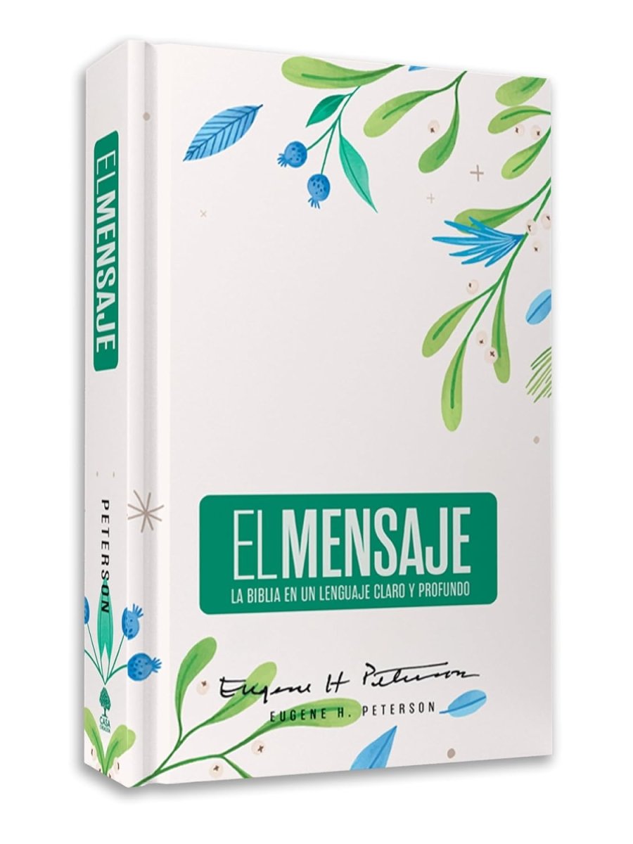 Biblia El Mensaje, Letra 9,5 Pt, 14,5×22, Tapa Dura, Verde Floral