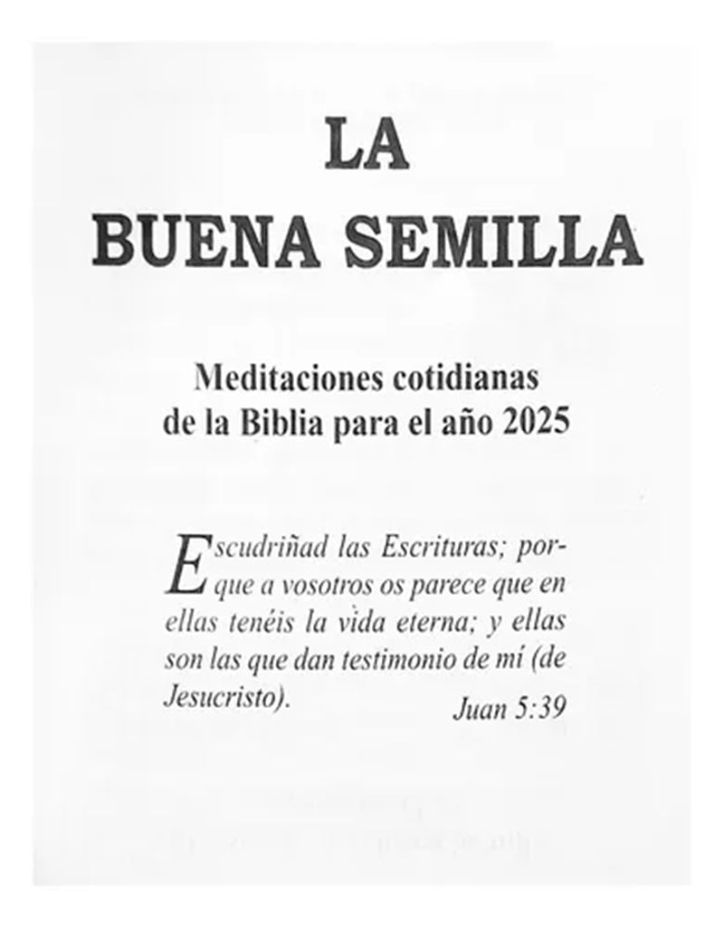 Devocional La Buena Semilla 2025 Calendario Taco