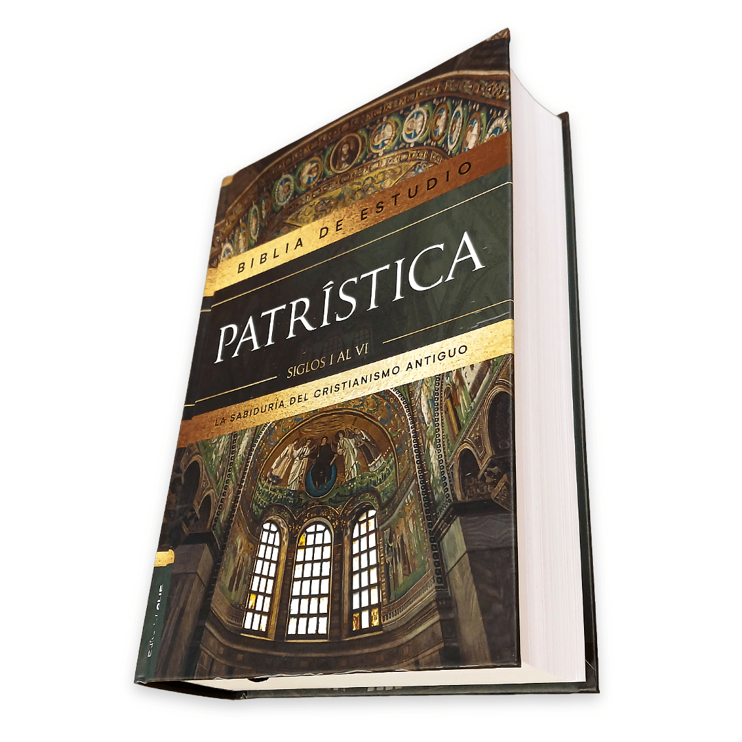 Biblia Reina Valera Revisada 2017 De Estudio Patrística Interior A Dos Colores, Tapa Dura, Palabras De Jesús En Rojo