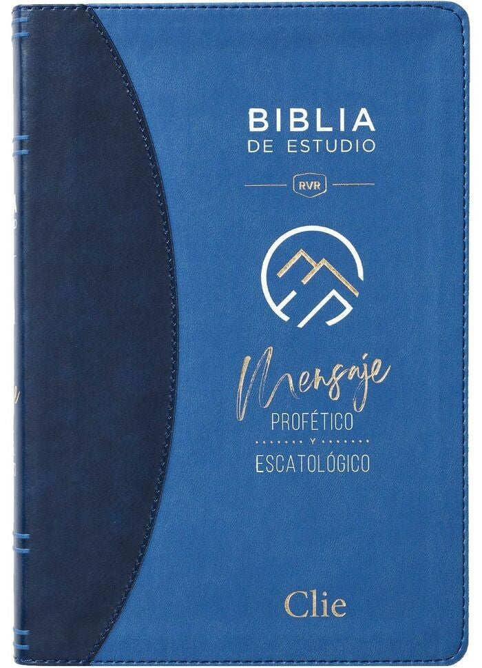 Biblia Reina Valera 1960 De Estudio Del Mensaje Profético Tapa Pu Azul