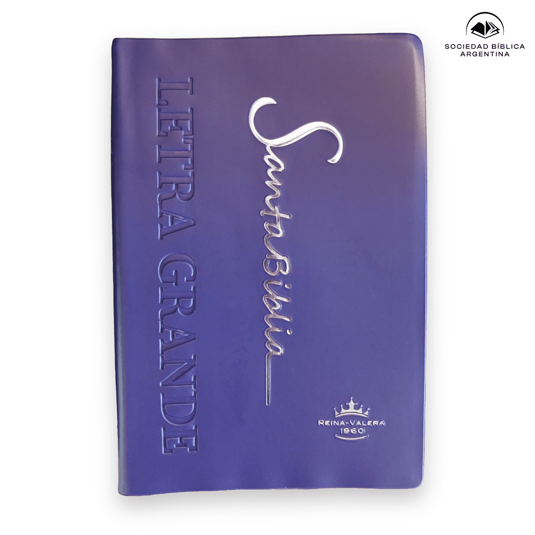 Biblia Reina Valera 1960 Letra Estándar Con Concordancia Tapa PU Púrpura 14 x 21 cm