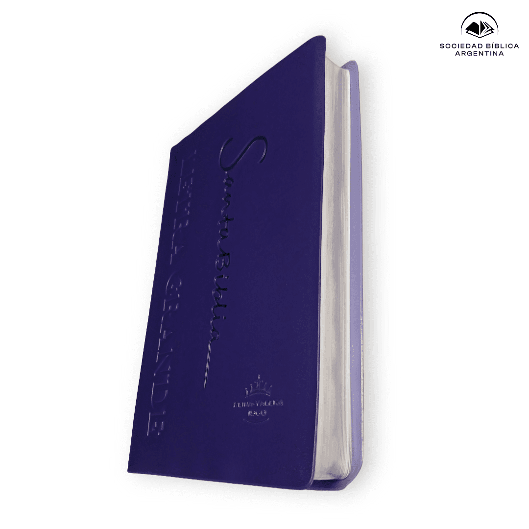Biblia Reina Valera 1960 Letra Estándar Con Concordancia Tapa PU Púrpura 14 x 21 cm