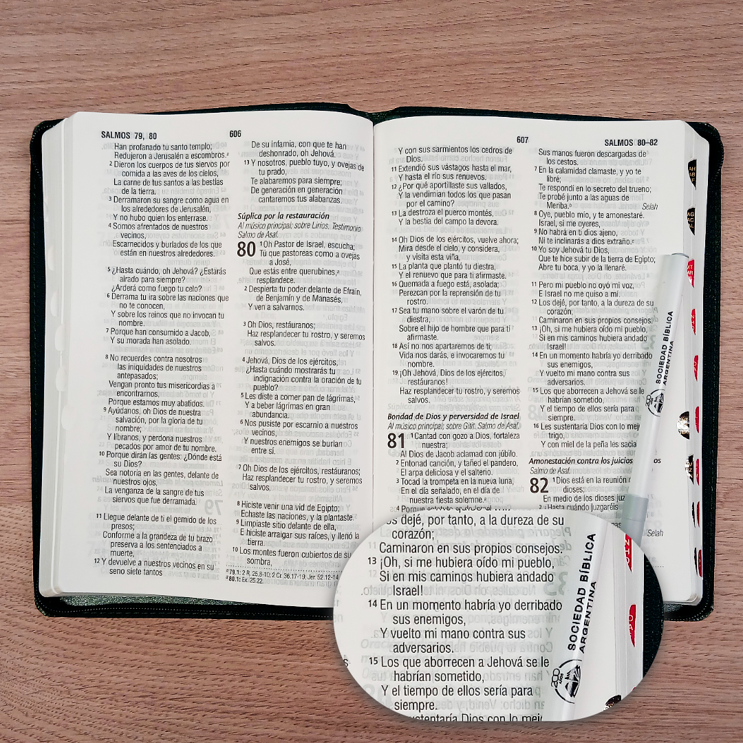 Biblia Reina Valera 1960 – Tapa Imitación Piel Verde, con Cierre, Concordancia, con Índice, Letra 11 Puntos