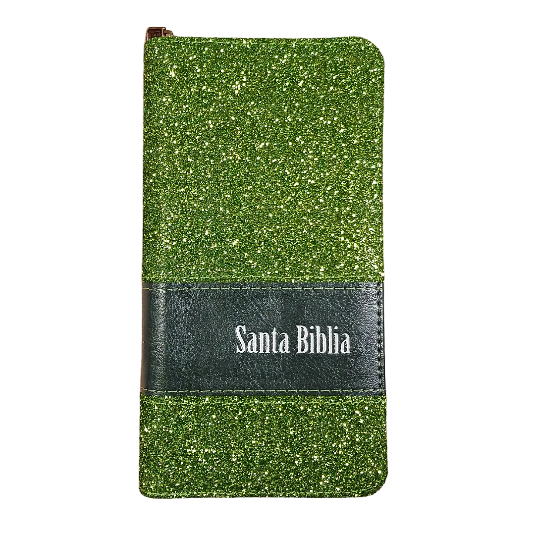 Biblia Reina Valera 1960 – Tapa Imitación Piel Verde, con Cierre, Letra 7 Puntos