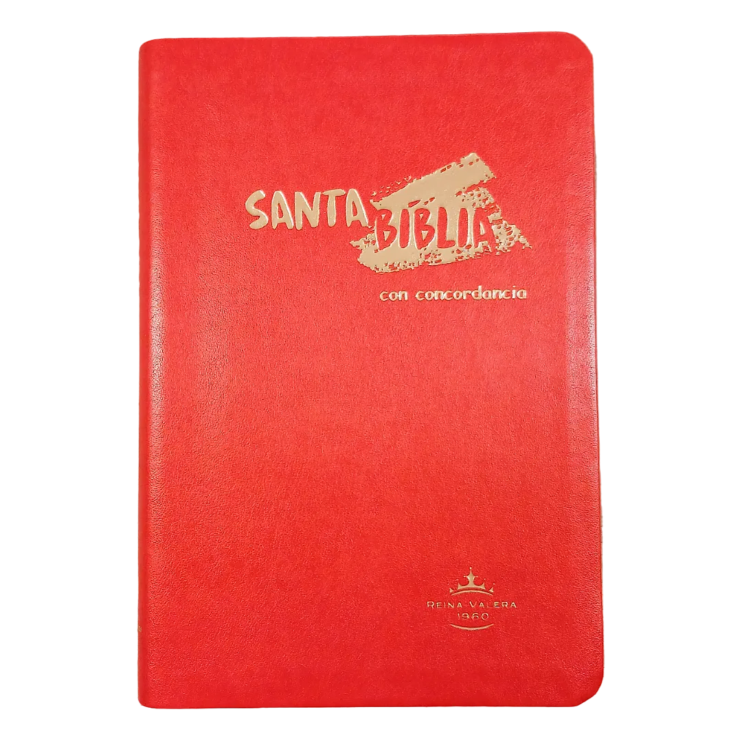 Biblia Reina Valera 1960 – Tapa Imitación Piel Anaranjado, Concordancia, Letra 11 Puntos