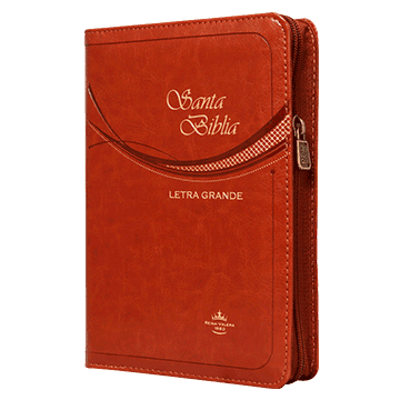 Biblia Reina Valera 1960 Letra Mediana Con Concordancia Con Cierre con Índice Color Café 11 x 16 cm