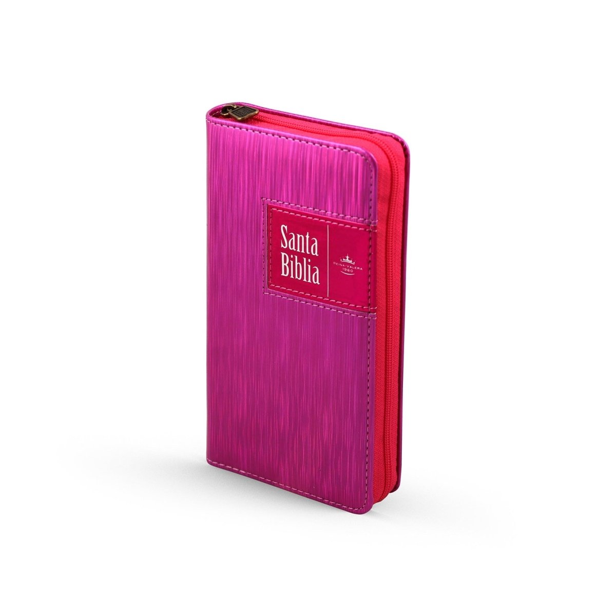 Biblia Reina Valera 1960 Letra Mediana Con Cierre Tapa Rosada 8 x 17 cm