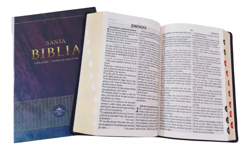 Biblia Reina Valera 1960 Letra Grande Concordancia Tapa Cuero genuino Canto Dorado