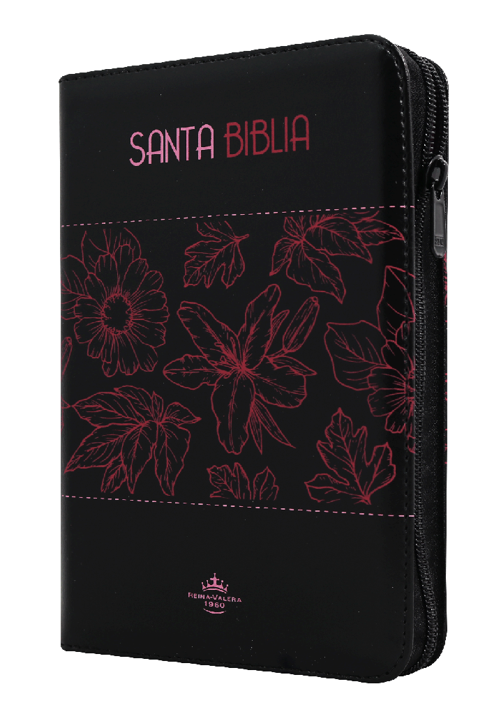 Biblia Reina Valera 1960 Letra Grande Cierre Negro Rosa Qr