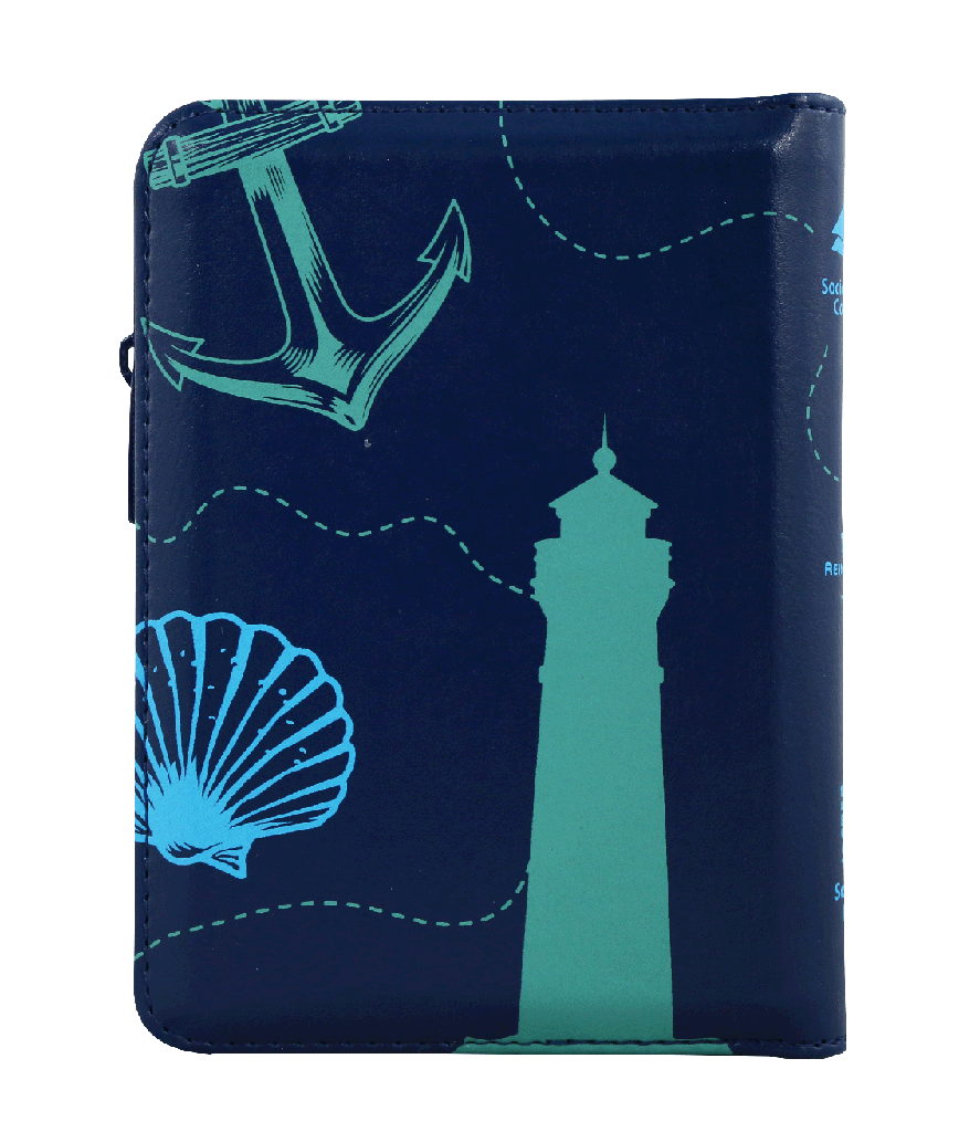 BIBLIA REINA VALERA 1960 025cZPJR L 8p 10x14 CONCONRDACIA CIERRE PJR TAPA IMITACION PIEL AZUL QR