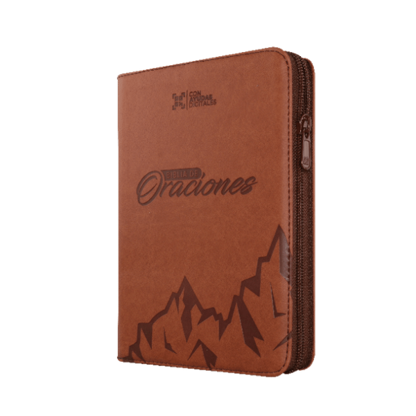 Biblia Reina Valera 1960 – 056 – Con Concordancia – Letra 10 pts – 14,5x20 cm – Palabras de Jesús en Rojo – Cierre – Tapa PU Oraciones Marron