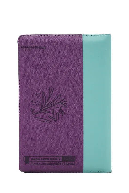 BIBLIA REINA VALERA 1960 066LGZPJR L 14 p 22x14 CIERRE PJR TAPA PU MORADO