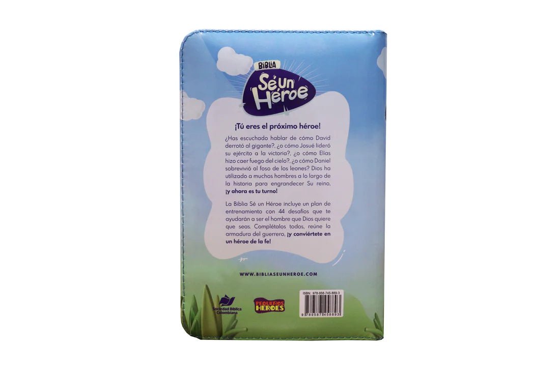 Biblia Traducción al Lenguaje Actual letra grande con cierre palabras de Jesús en rojo vinilo Héroes azul canto pintado